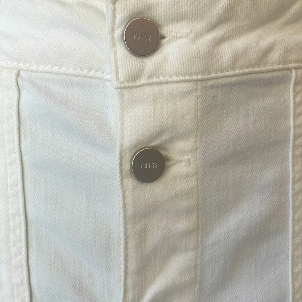 Paige Meadow Midi Skirt Tonal Ecru Size 28 - Picture 3 of 14